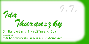 ida thuranszky business card